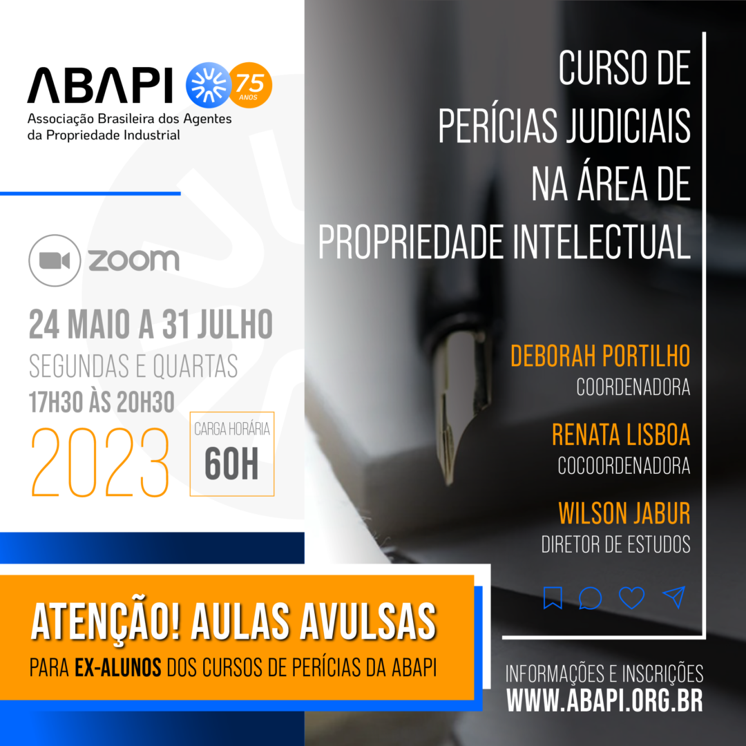 Aulas Avulsas – Curso Perícias Judiciais na área de PI