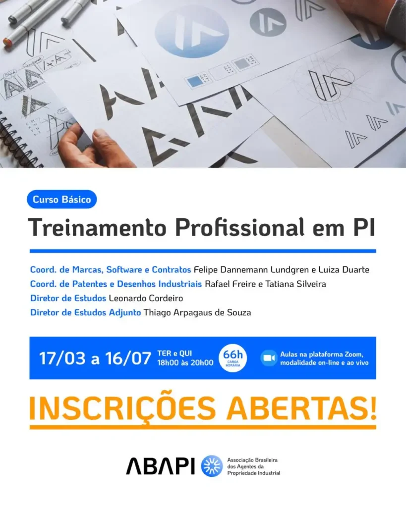 Curso de Treinamento Profissional em Propriedade Industrial Nível Básico - 1º Semestre