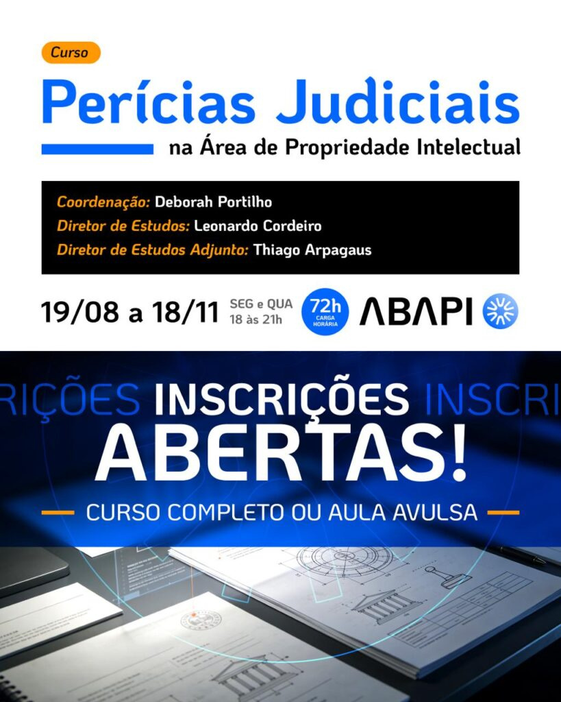 Curso Perícias Judiciais na área de Propriedade Intelectual 2026