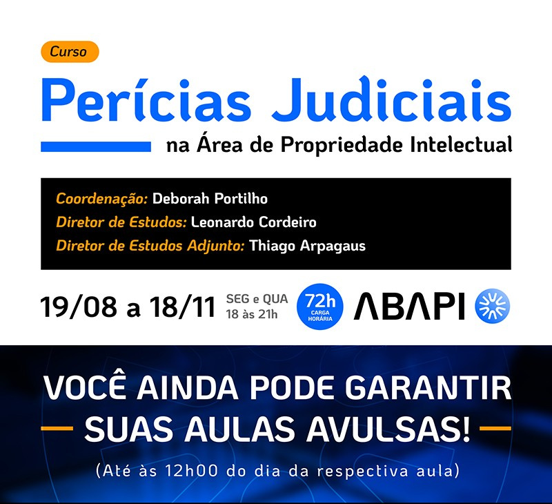 Curso Perícias Judiciais na área de Propriedade Intelectual